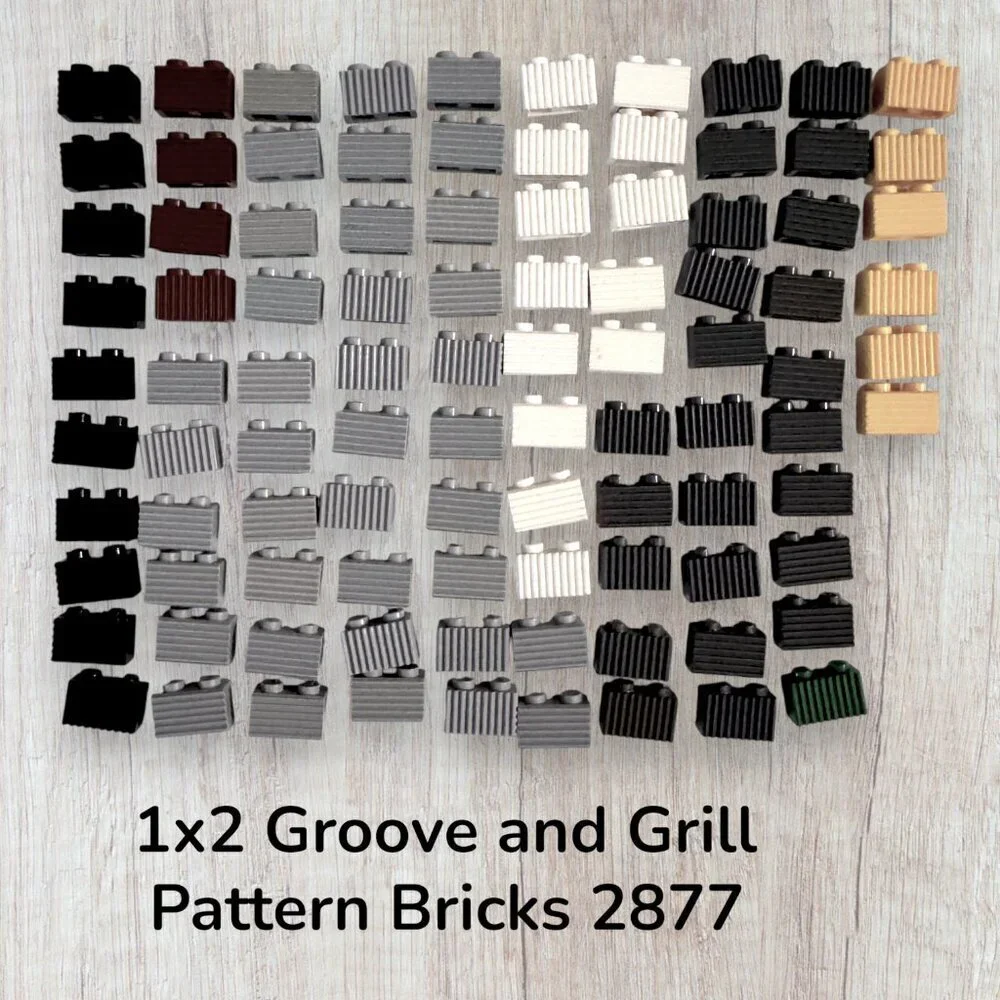 LEGO Grooves Masonry 1x2 1x4 Curved Slopes 15068 2877 98283 56734 Bulk Lot